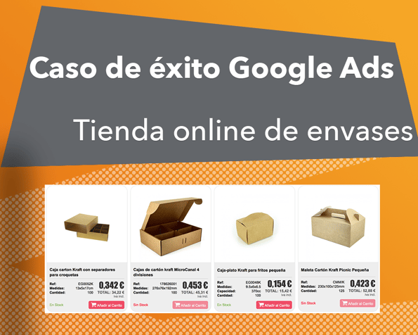 Casos de éxito Google Ads: Tienda online de envases